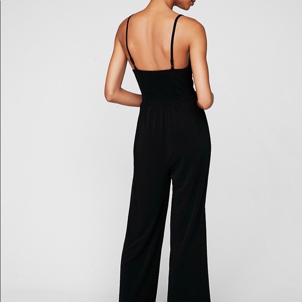 Express Wide Leg Black Jumpsuit - Picture 3 of 6